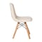 Flash Furniture Off-White Kids Faux Shearling Chair with Wood Legs DL-DA2018-2-W-GG - alternate 4